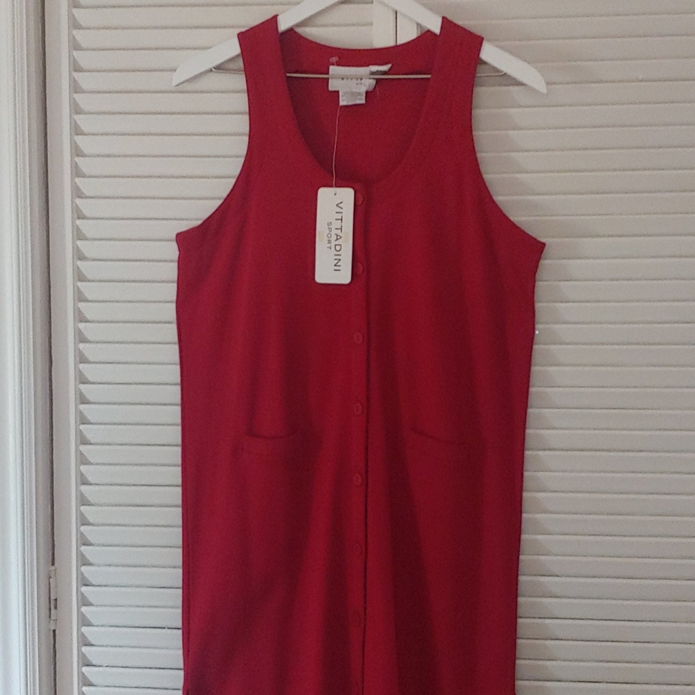 Vittadini Sport Button Front Dress NWT